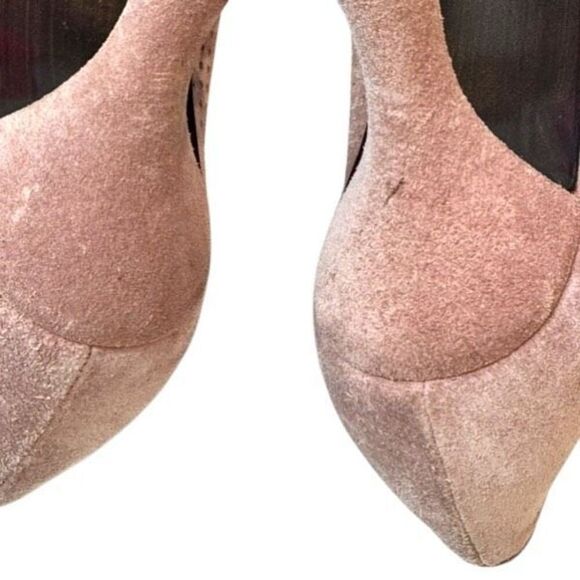 Stuart Weitzman Perforated Suede Heels in Pink Rose Nuinvited 6 - Picture 15 of 16